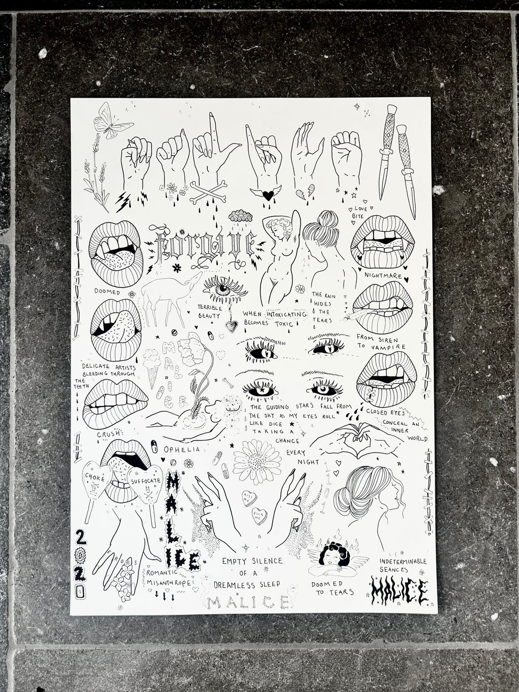 *ORIGINAL* ‘ASL Malice’ A2 mega flash sheet