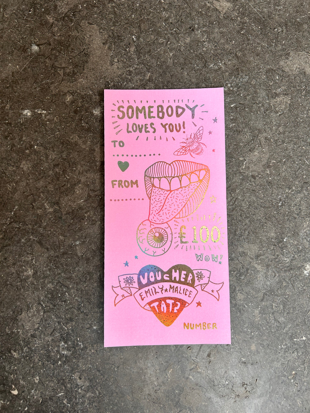 Somebody Loves You Tattoo Voucher £100