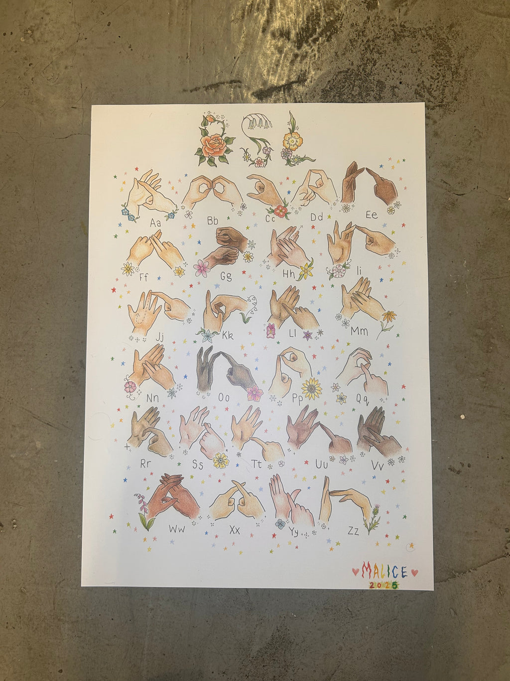 BSL Alphabet poster