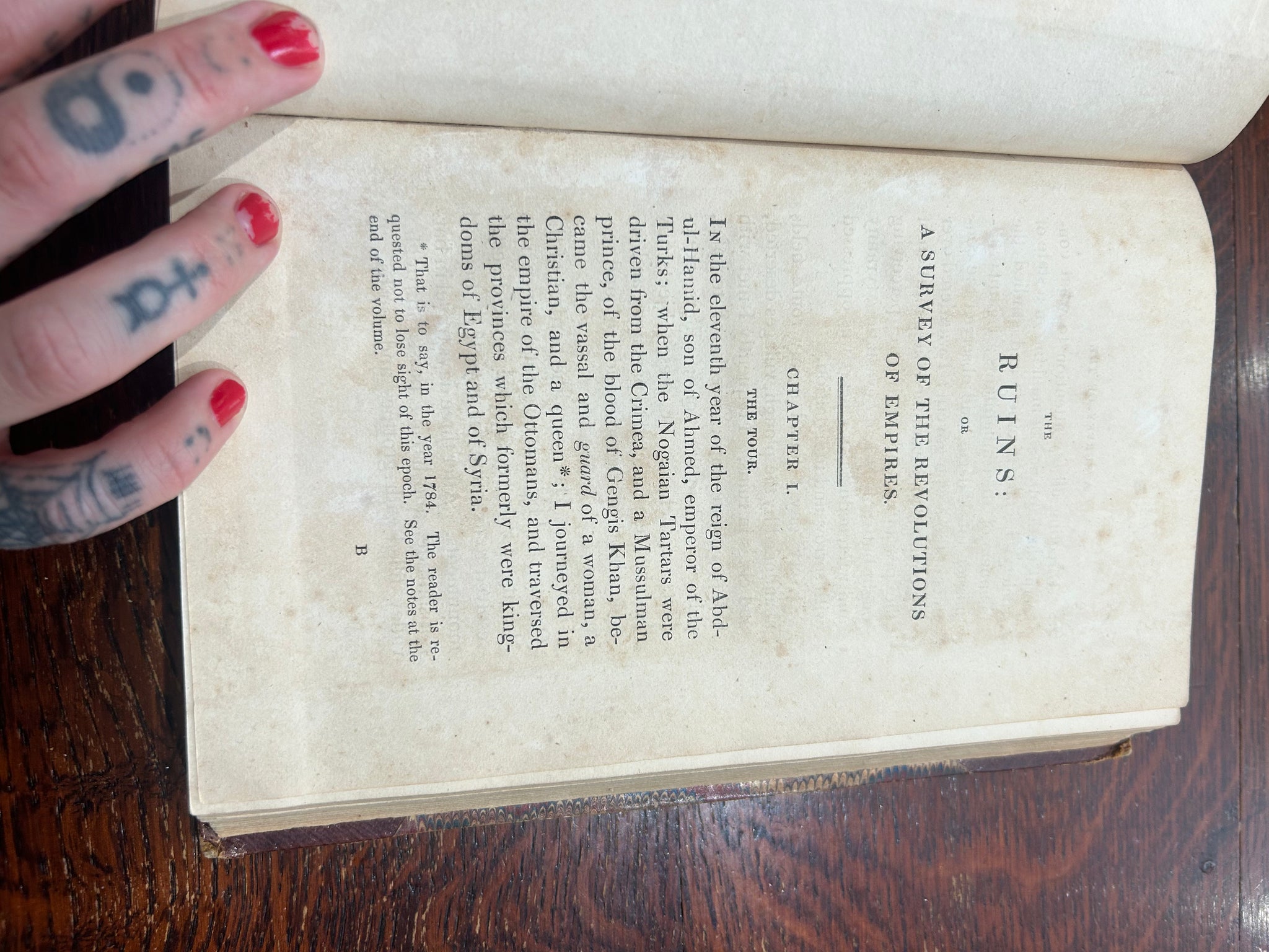 *printed in 1822* Ruins: or a survey of the revolutions of empires